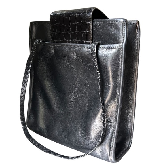 Vintage Brighton Croc Embossed Leather Shoulder Bag (1996) - Picture 6 of 11